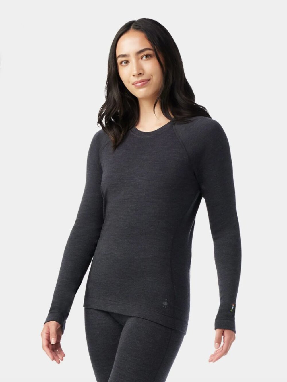 NWT Smartwool Charcoal Grey Classic Thermal Merino Wool Base Layer Crew Shirt
